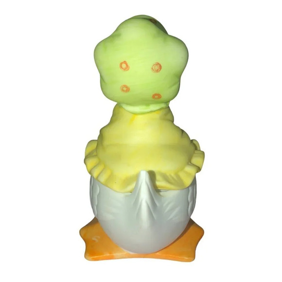 Vintage LEFTON CHINA Handpainted Duck Mother Goose w/Easter Bonnet Trinket Box - Picture 4 of 9